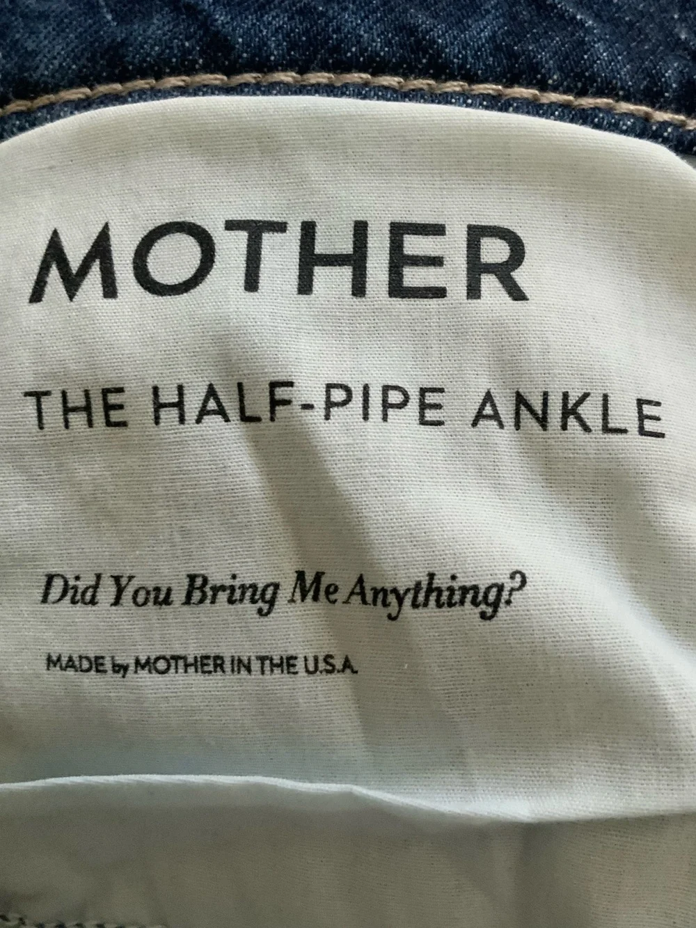 MOTHER SUPERIOR Jeans Half-Pipe Ankle Did You Bring Me Anything Blue Size 28 - Picture 12 of 13